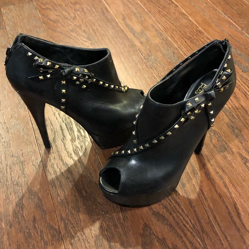 Truth or Dare Peep Toe Bootie Heels